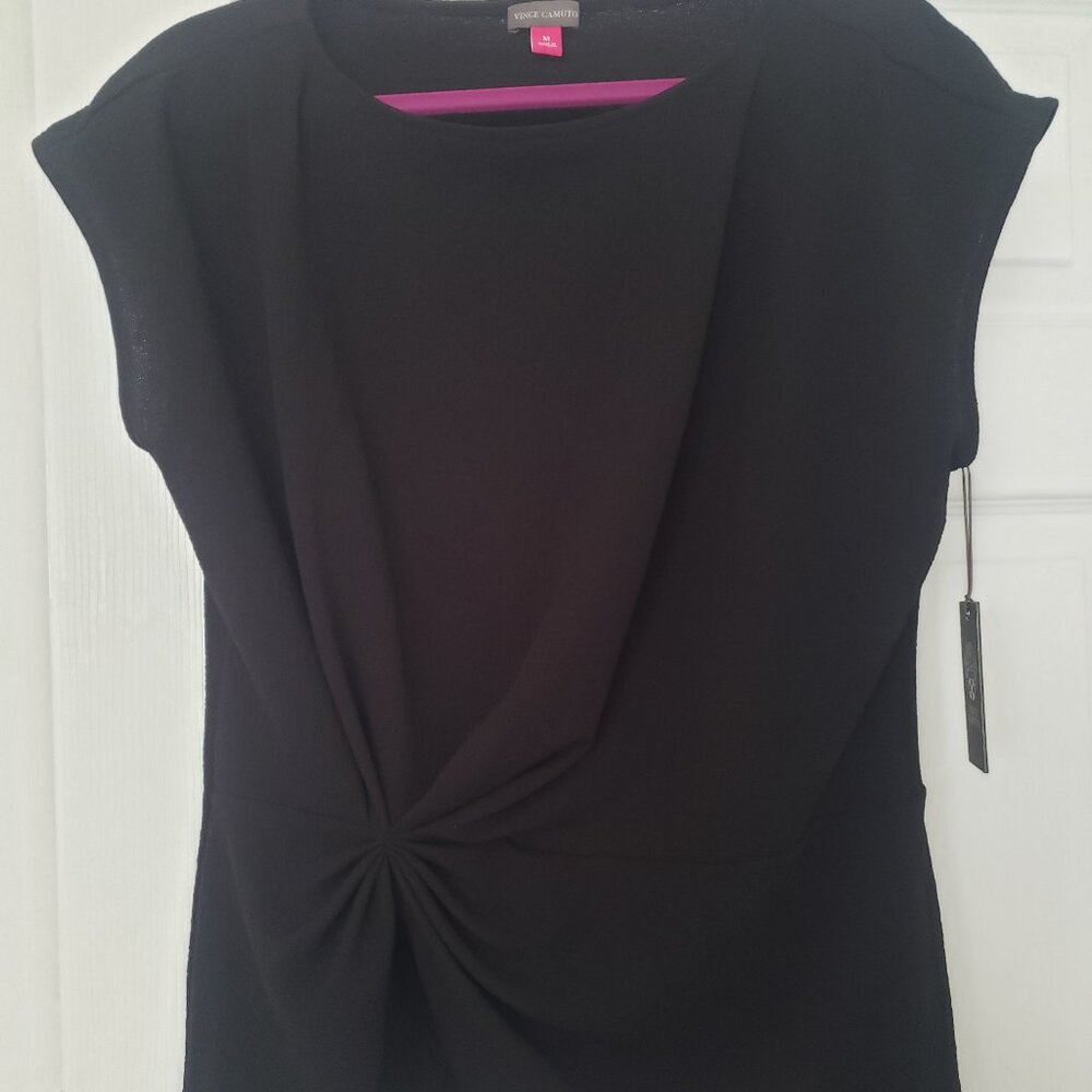 Vince Camuto Short Sleeve Black Shirt